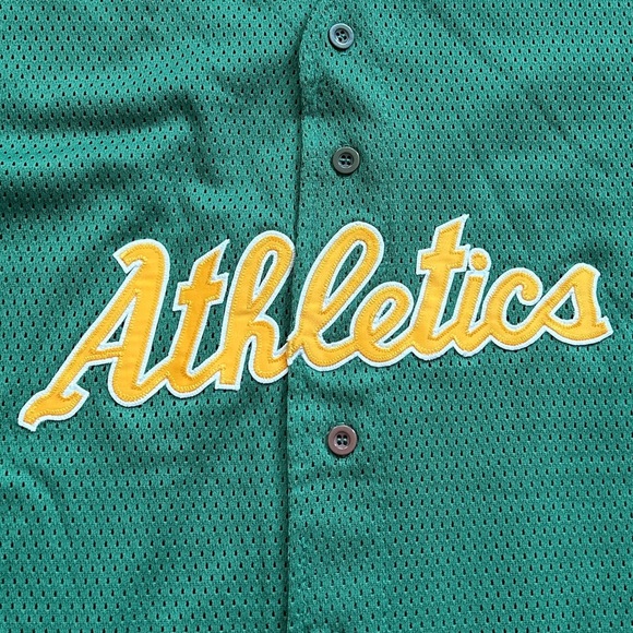 Teamwork Athletic Apparel Vintage Athletics Green Embroidered Jersey Size 38-40 - Picture 4 of 11